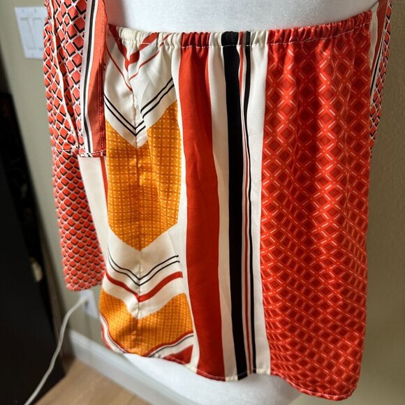 BANANA REPUBLIC Mixed Print Silky Satin Halter Top Size Small Petite - Picture 5 of 9